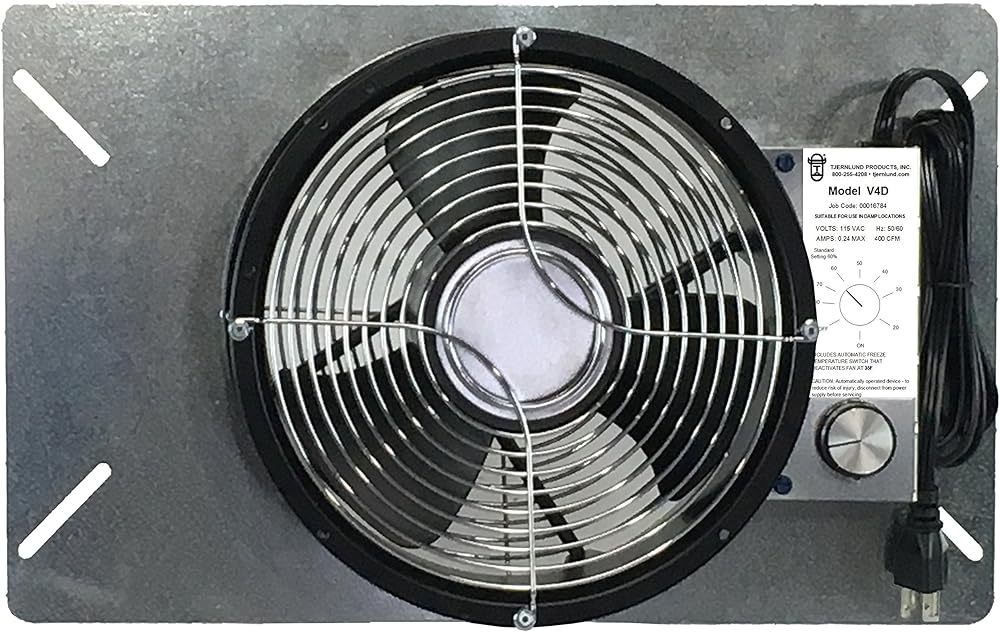 Tjernlund - V4D UnderAire Crawlspace Ventilator Fan Moisture Mold Reducing