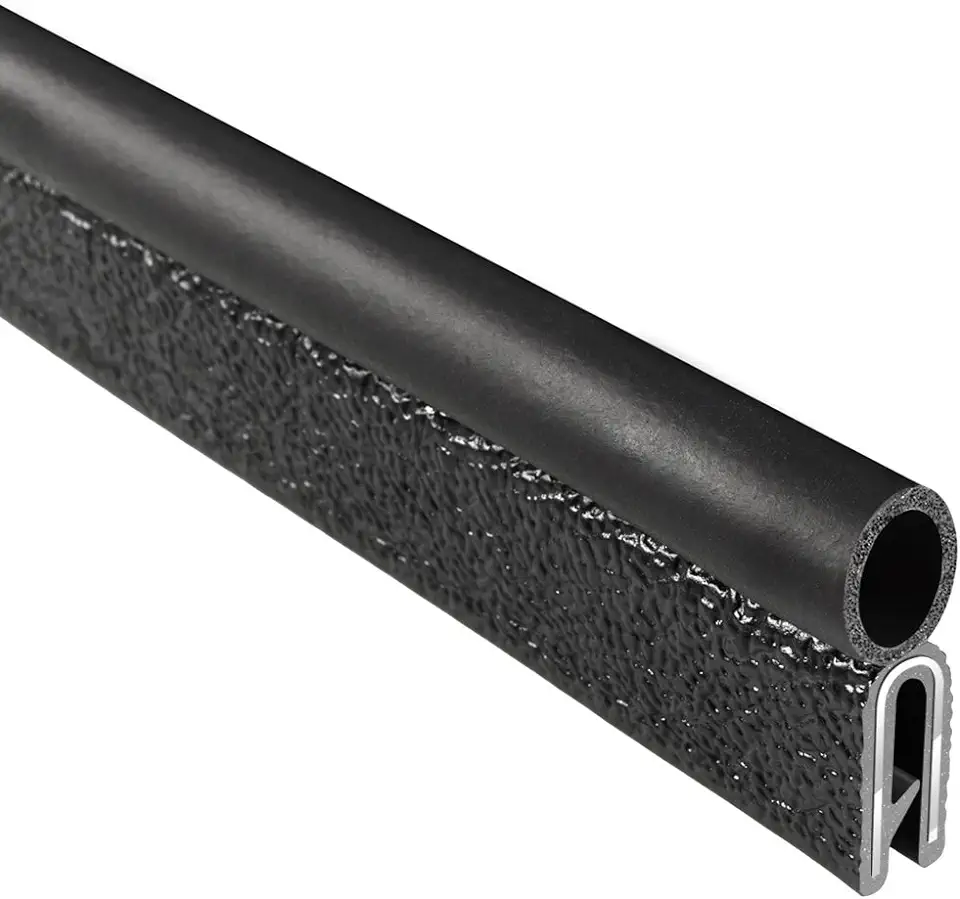 Trim-Lok Trim Seal with Top Bulb – Fits 1/8” Edge, 3/8” Bulb Seal Diameter, 250’ Length – PVC Plastic Trim with EPDM Rubber Seal, Easy to Install for Cars, Boats, RVs, Trucks, and Home Applications