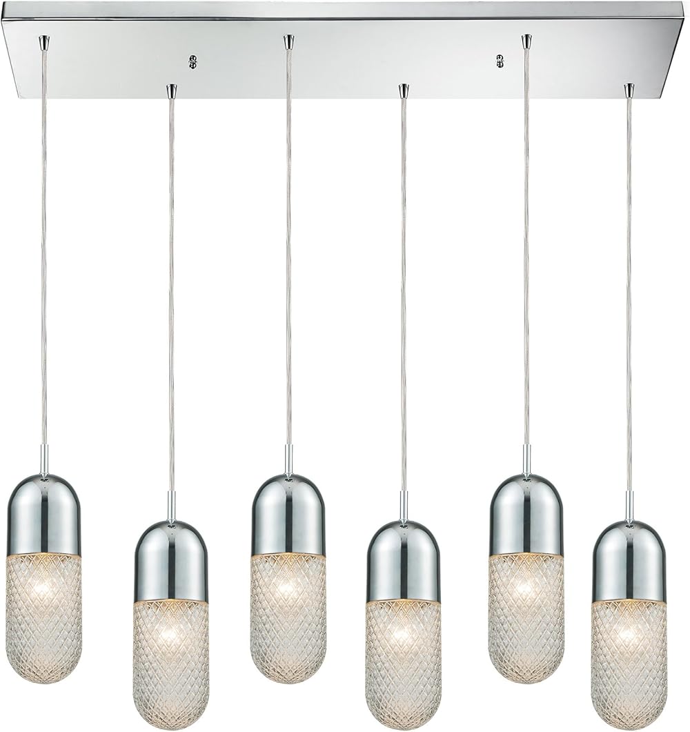56661/6RC Pendant Light, Polished Chrome