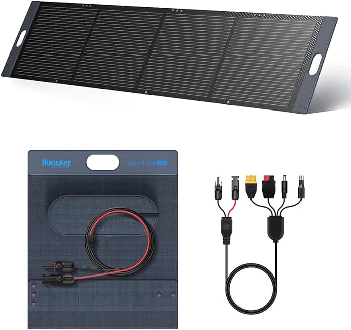 Solar Panel for Portable Power Station Generator, Foldable Solar Panel Charger Kit with MC-4 Output, Portable 200W Solar Panel Waterproof IP67 for Outdoor Camping Van RV Trip