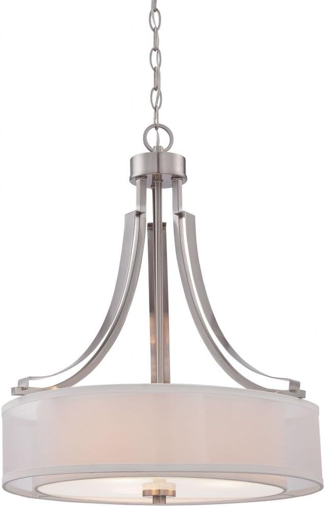 Minka Lavery Pendant Ceiling Lighting 4104-84, Parsons Studio Large, 3 Light, Nickel
