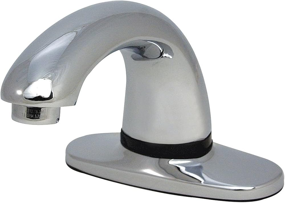 Rubbermaid Commercial Products Milano Auto Faucet SST Automated Bathroom Faucet with Surround Sensor Technology and Mixing Valve and Hot/Cold Supply Hoses, 4