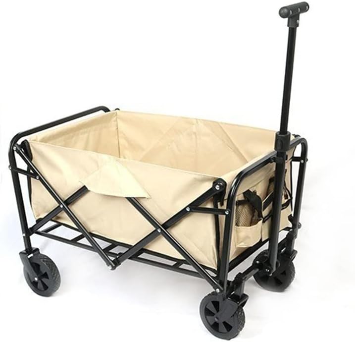 High-Capacity Trailer Camping Storage Car Collapsible Portable Folding Wagon Utility Outdoor Camping Garden Cart (Color : C, Size : 73 * 46 * 87CM)