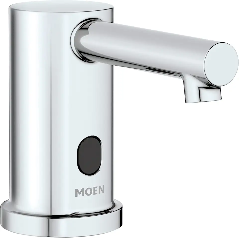 Moen Chrome M-Power Align Commercial Hands-Free Modern Deck Mounted Touchless Foam Soap Dispenser with Motion Sensor, 8560
