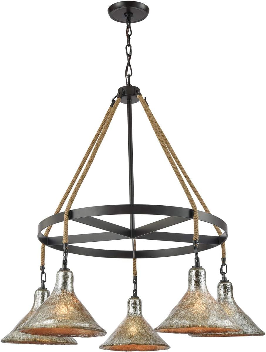 10436/5CH Chandelier, One Size, Bronze