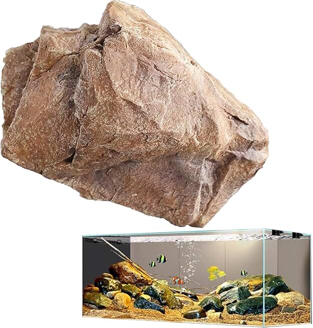 Realistic Fake Rocks for Yard, Artificial Landscape Solid Fake Rocks, Outdoor Faux Rock Cover, PU Foam Decorative Cover, Multi-Purpose Decorative Stones for Landscaping Lawns and Gardens(70*43*48cm)