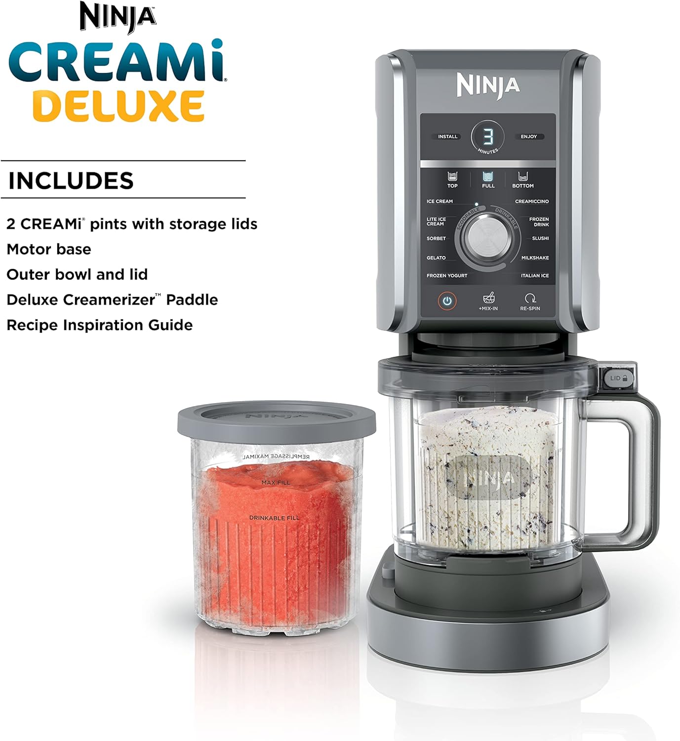 Ninja NC501 CREAMi Deluxe 11-in-1 Ice Cream   Frozen Treat Maker