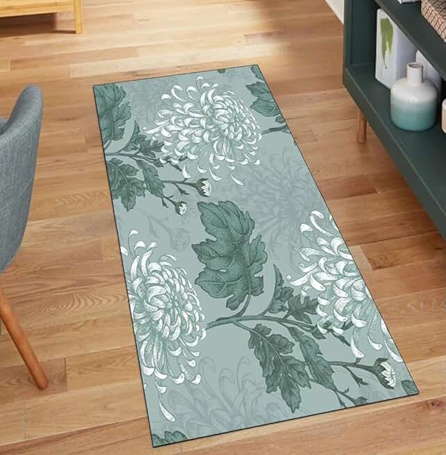 Carpet Runner for Hallway Non Slip Green 3'7
