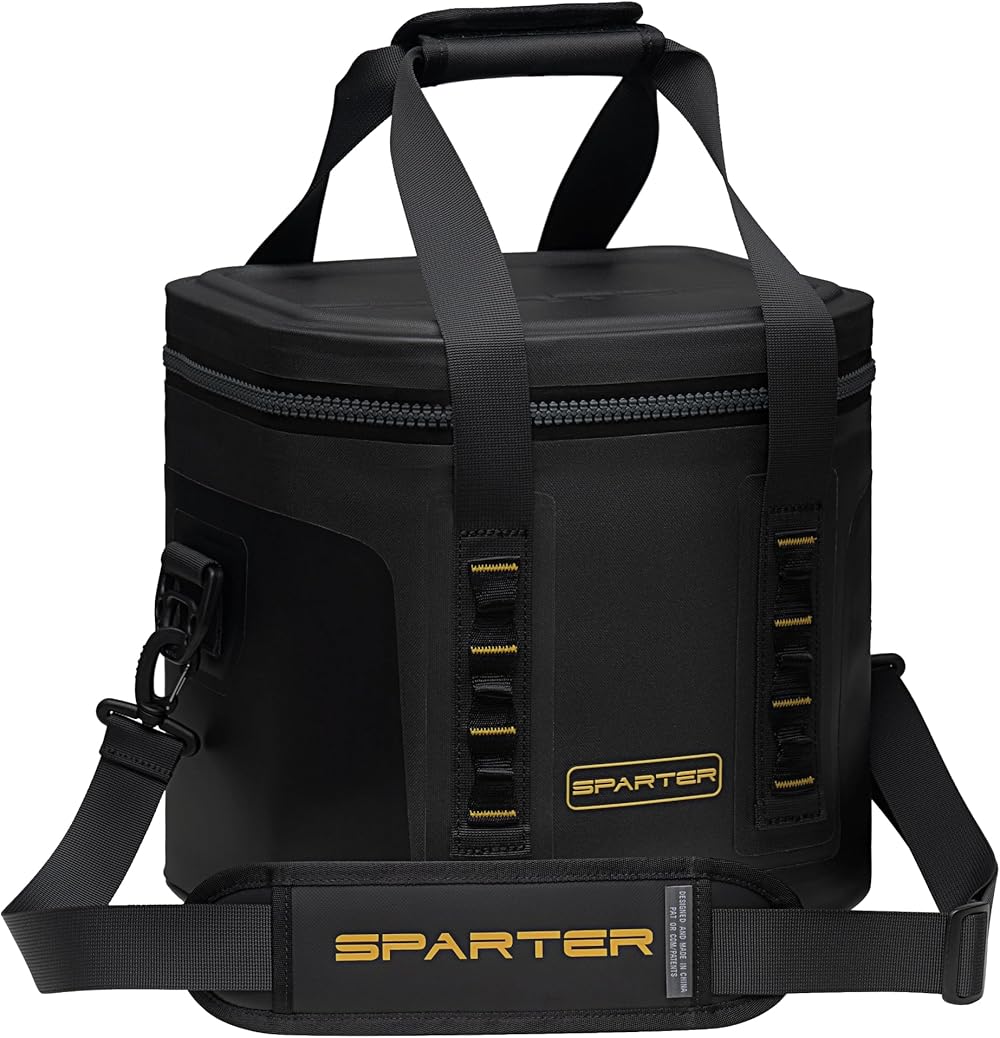 Portable Soft Cooler 12 Cans, IP68 Tizip Leak-Proof Zipper for Camping, Fishing, Beach, Outdoors Insulated Ice Chest with Reusable Ice Pack