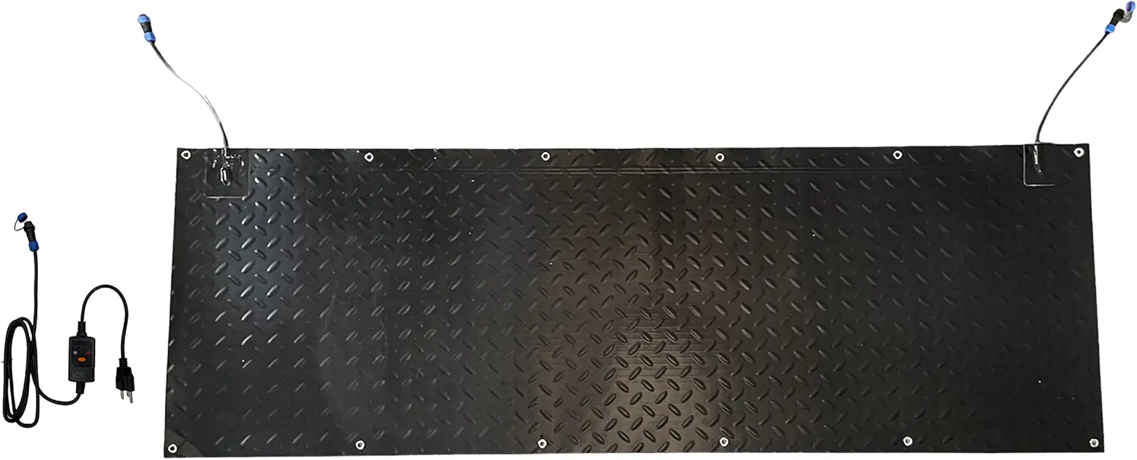 AMM Snow and Ice Melting Walkway Mat Kit Heated Non-Slip Heated Mat 20” x 60” Snow-Melting Mats Outdoors Patio, Garden, Lawn with Power Supply 120 Volt