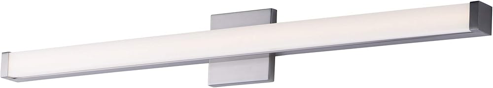 Maxim 52006SN Spec Collection 36 Inch Dimmable LED Bathroom Vanity Light I 3000K I Satin Nickel I Modern Contemporary Light Fixture I Perfect for Bathroom Vanities