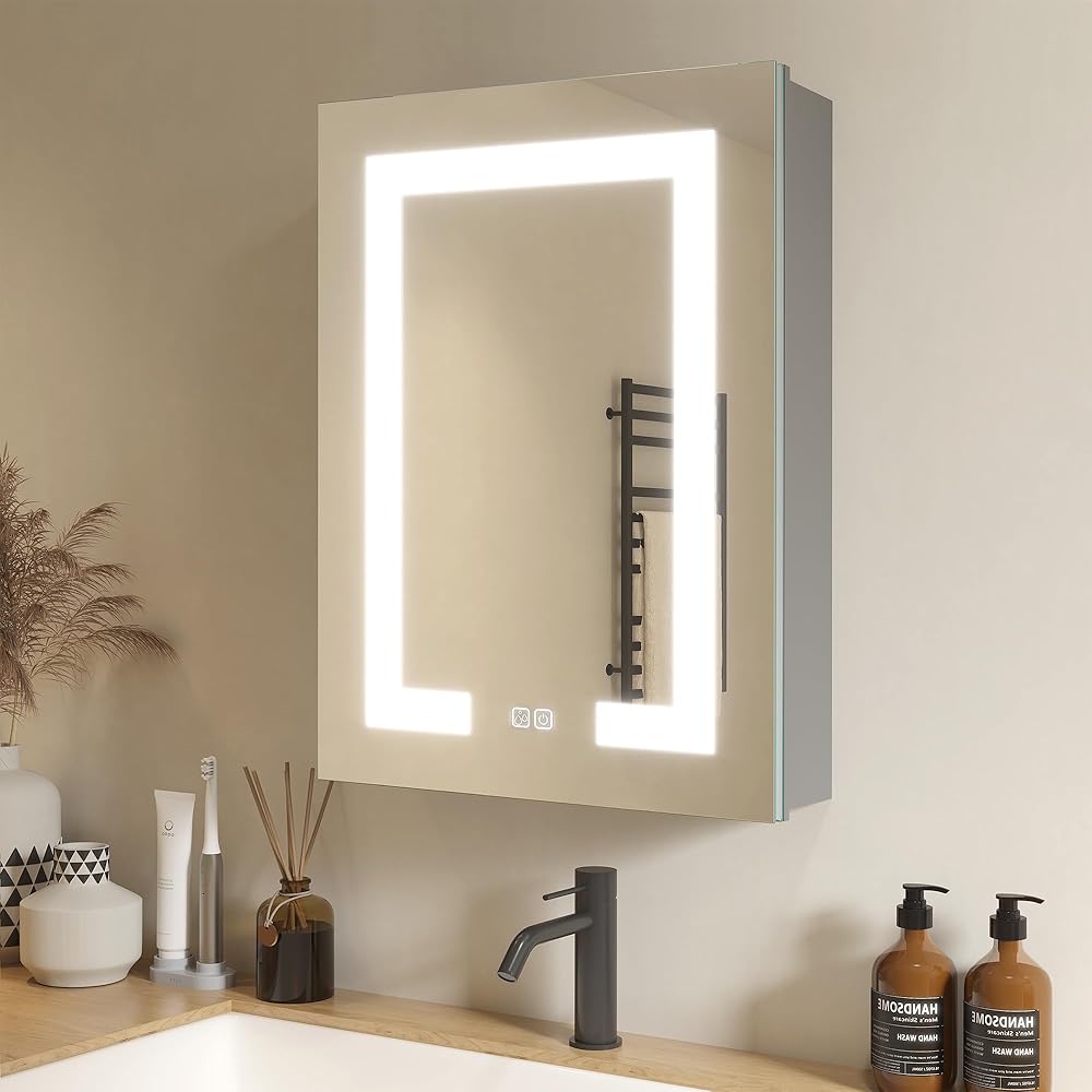 LED Bathroom Wall Medicine Cabinet Mirror 20