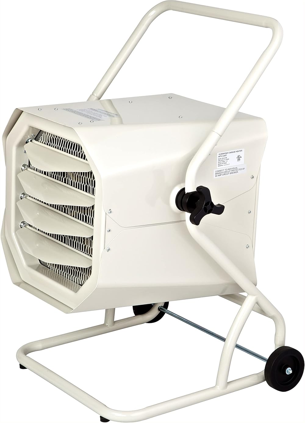 Dr. Heater Dr. Infrared DR-910M 10000-Watt 240-Volt Heavy-Duty Hardwired Shop Garage Heater with Cart and Adjustable Thermostat,White