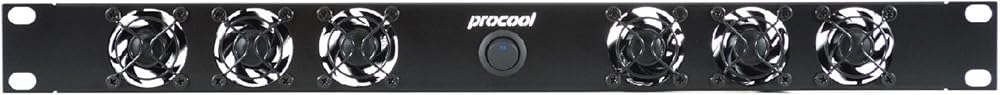 PROCOOL SX640E / 1U Silent Rack Mount Fan/Airflow = EXHAUST/Home Theater AV Cabinet Cooling Broadcast Network Server Recording Studio Rack Mount Fan Panel 19