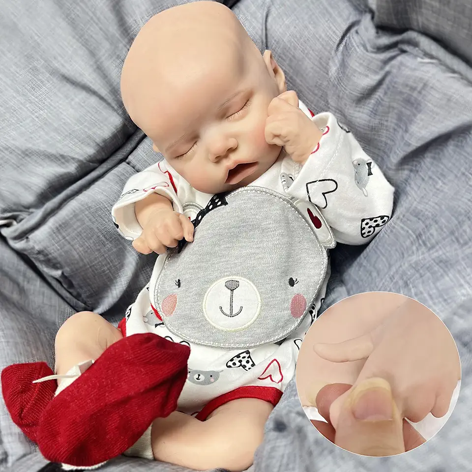 Realistic Silicone Baby Dolls,18 Inch Baby Doll Real Soft Baby Dolls That Look Real Girls Sleeping,Baby Girl Doll for Kids