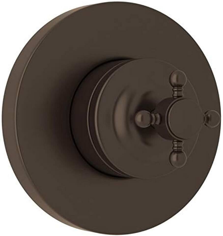 Rohl A2700NXMTCBTO Kit Trim Package for Country Bath Four Port Three Direction Diverter Trim Only New Style with Cross Handle and Sleeve, Tuscan Brass