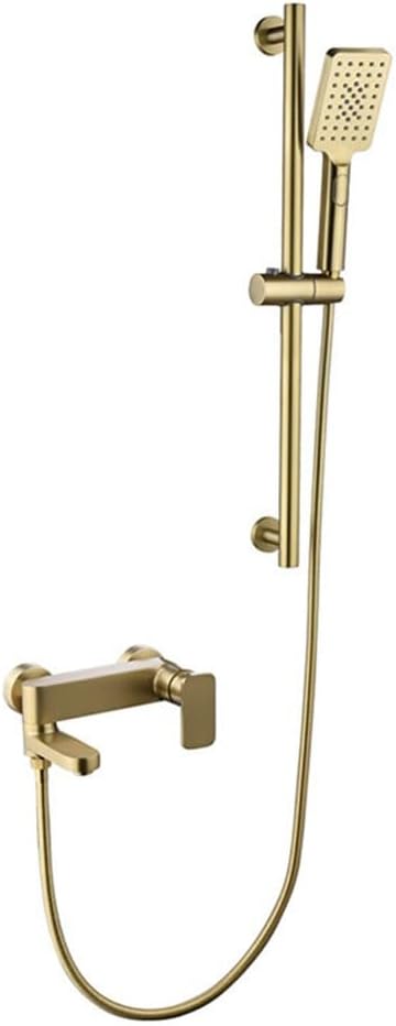 The Bathtub Can Be Lowered With Wall Type Cold and Hot Rotating Faucet Full Copper Shower Set