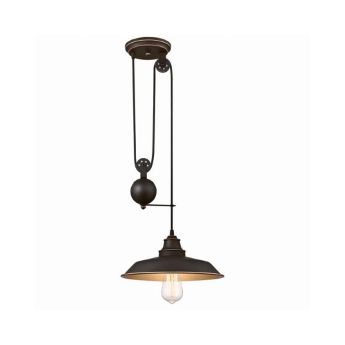 Westinghouse 63632 Pulley Pendant Light with Highlights, 120 V, 1-Lamp, Oil Rubbed Bronze Fixture