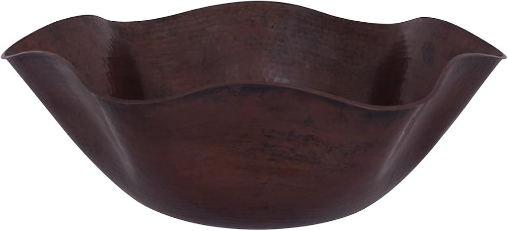 ANDULUSIA Copper Vessel Sink and Oil Rubbed Bronze Strainer Drain