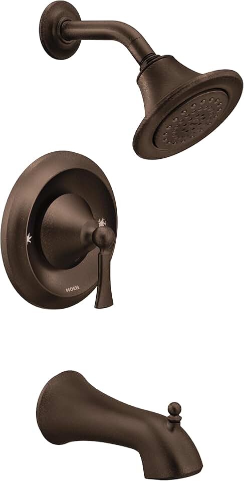 Moen Wynford Oil Rubbed Bronze Posi-Temp Tub and Shower Trim Kit Valve Required, T4503ORB