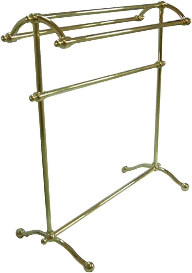 Kingston Brass CC2292 Vintage Freestanding Towel-Rack, 29-1/2-Inch Height, 28-Inch Width, Polished Brass