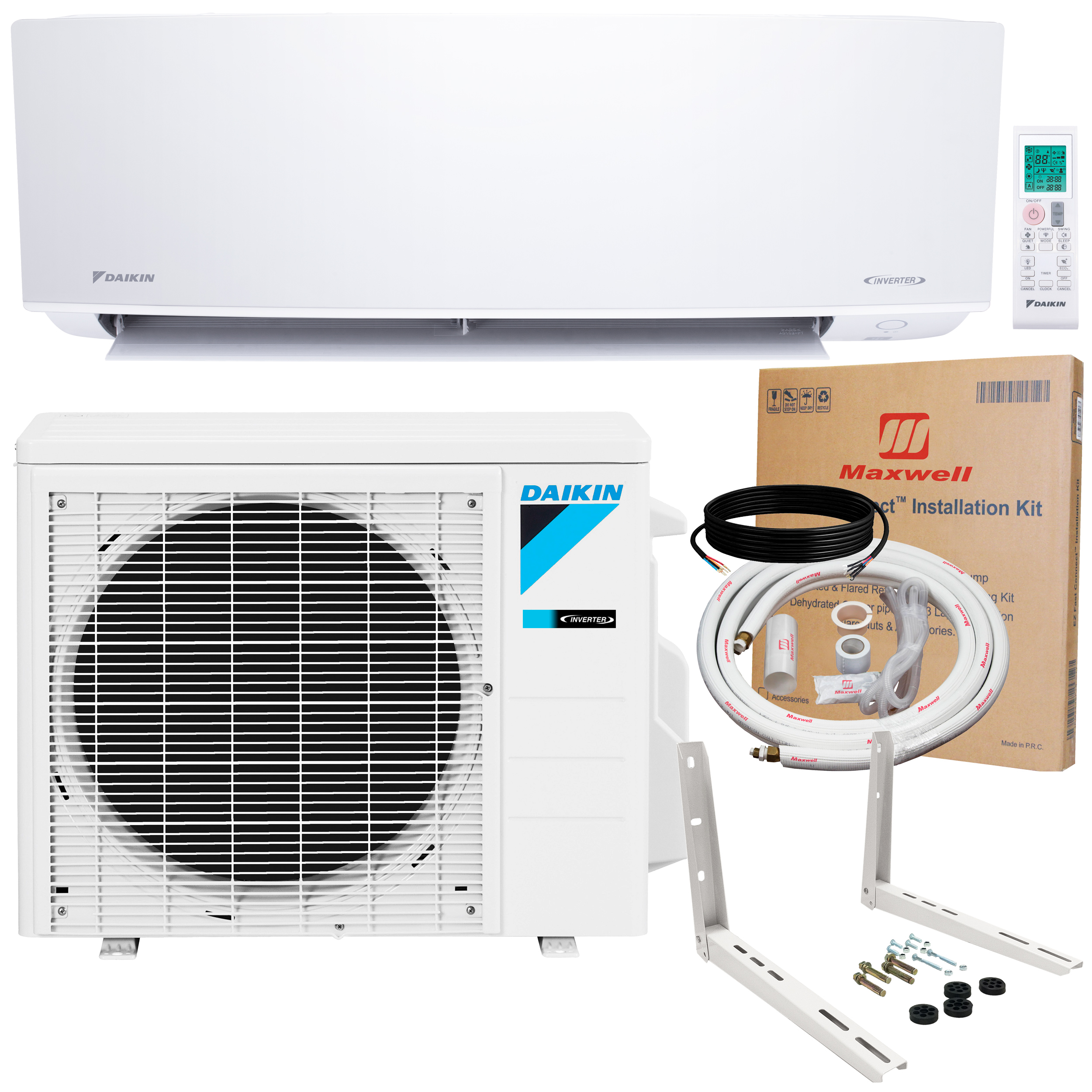 Daikin 18000 Btu 20 SEER2 Ductless Mini-Split Wall Mount Heat Pump Air Conditioner 1000 sq. ft.