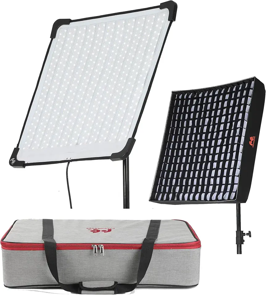 Falcon Eyes RX-24TDX III 220W Roll-Flex LED Light Bi-Color 3000K - 5600K LED Light IPX8 Waterproof Flexible LED Light with RX-24TDXSBHC II Honeycomb Grid Softbox with 9 Scene Effect Mode, APP Control