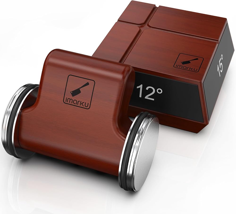 Rolling Knife Sharpener Tool, imarku Knife Sharpening with 2 Diamond Disc, Professional Knife Sharpener Kit with 4 Magnetic Angle Offer 12/13/15/20° for WÜSTHOF,ZWILLING,Global, Shun Pocket Knife, Etc