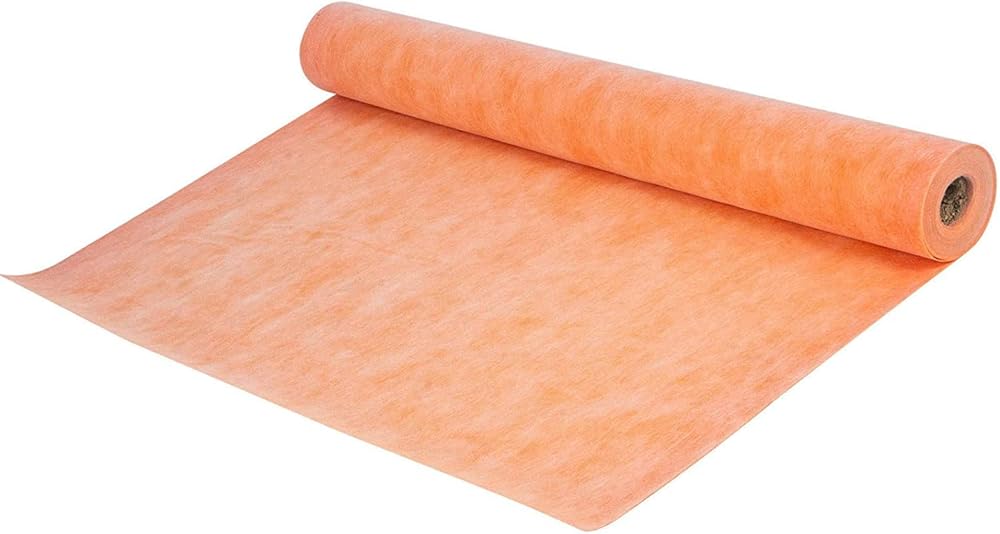 Waterproof Membrane for Shower 3.3 ft x 98.5 ft / 323 Square Feet Waterproofing Membrane 20mil Thickness Tile Underlayment Waterproof for Sauna Bathroom Walls 323 sqft Polyethylene Fabric Roll