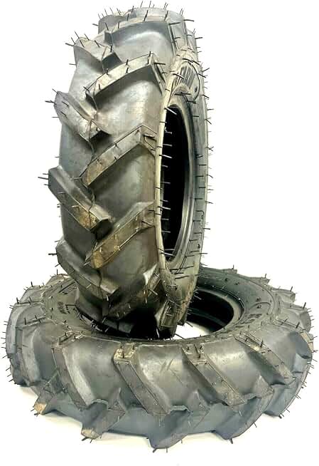 Two 6-12 6x12 R 1 Bar Lug Tubeless Tractor Climb Tires Heavy Duty Grip Mud