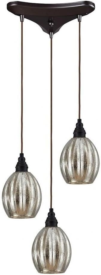 Diamond Lighting Elk Home 46007/3 Danica Configurable Multi Oiled Bronze Finish pendant light, 10 by 9-Inch