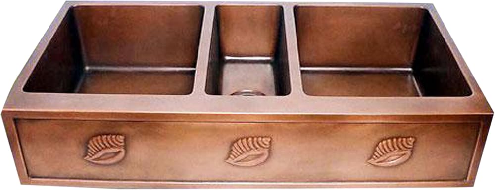Crosby | Copper Craft Series | Copper Farmhouse Three Bowl Sink