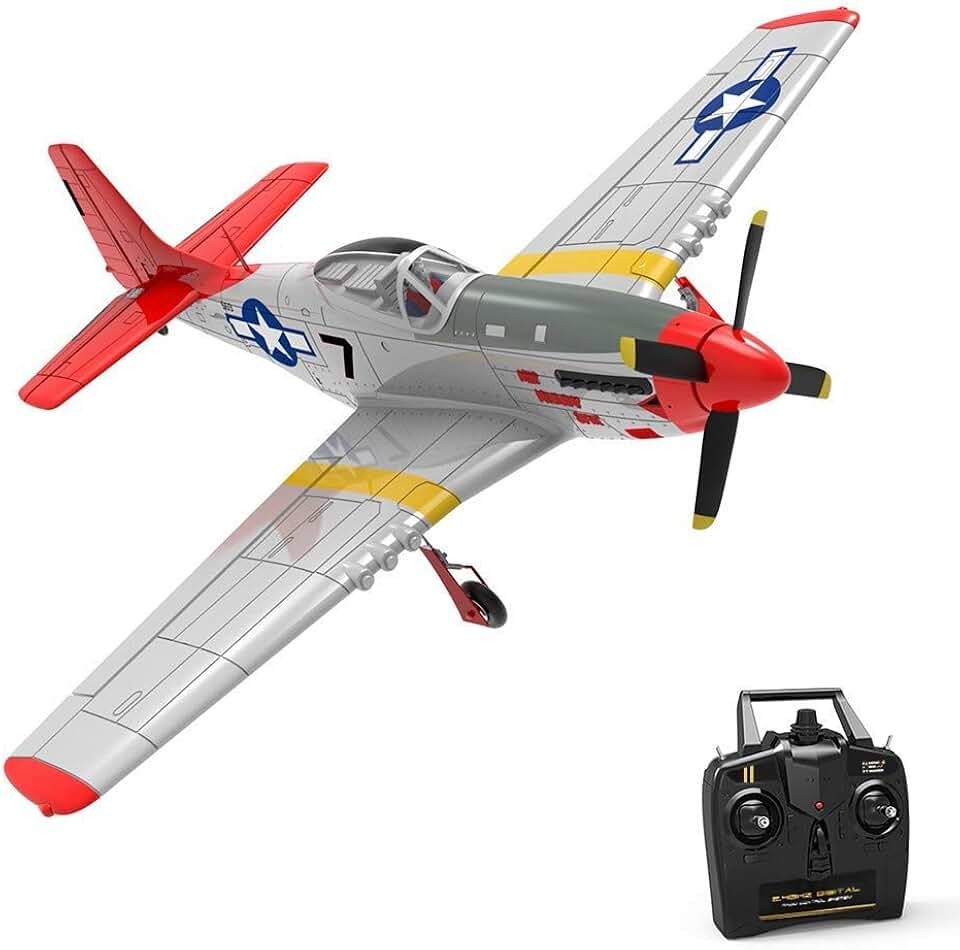RC Airplane 29.5IN RC Plane RC Aircraft Glider Large Remote Control Airplane, 2.4GHZ RC Aircrafts Plane Toys for Beginners, 4CH Airplane Model with 6-Axies Gyro System and Rear Pusher (768-1)