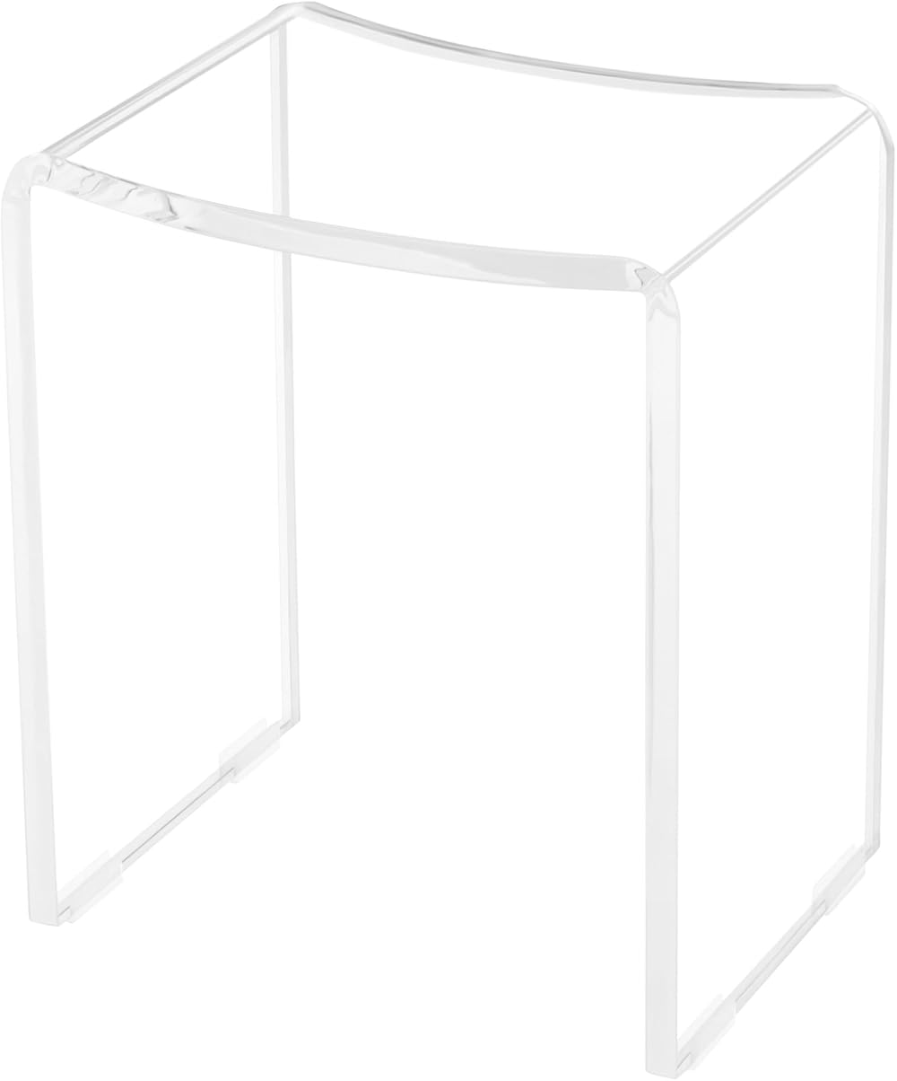 Acrylic Shower Bench for Inside Shower Stool - Non Slip - 300 lbs - 17