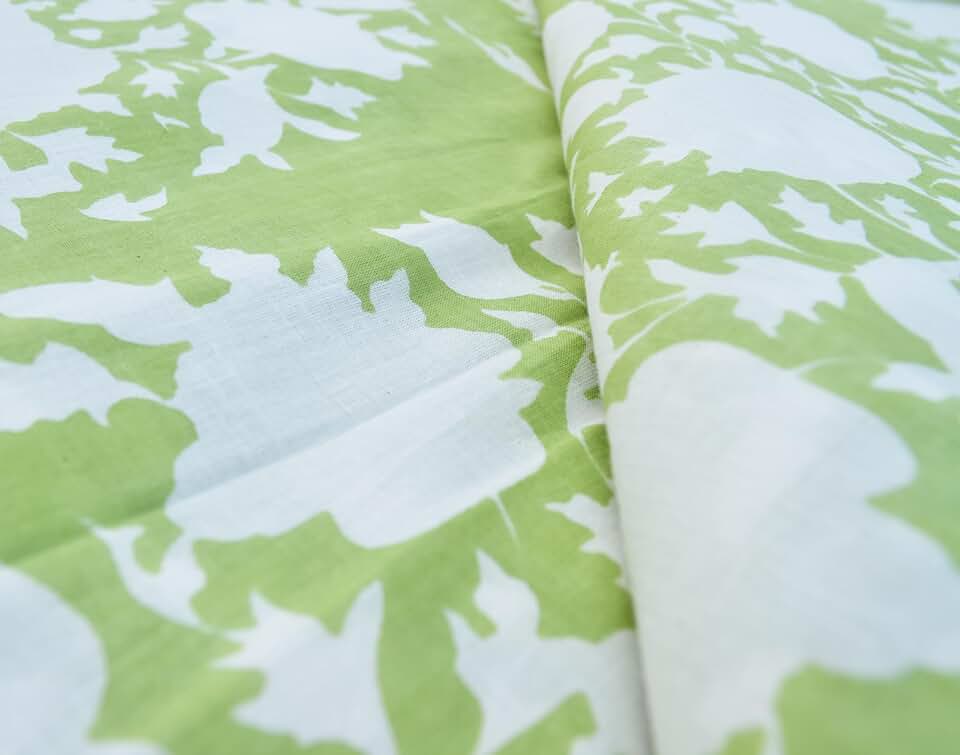 Scrren Print Dressmaking by The Yard Fabric 100% Cotton Floral Print Fabric for Sewing Crafting Ethnic Running Natural Dye Sanganeri Indian Fabric by The Yard 484 (50 Yard pre Cut)