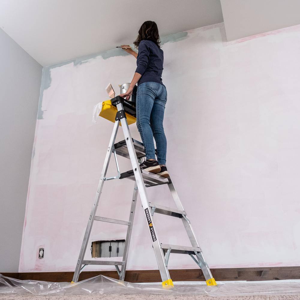 Gorilla Ladders 5.5 ft. Aluminum Dual Platform Heavy-Duty Ladder, 300 lb. Capacity Type IA Duty Rating