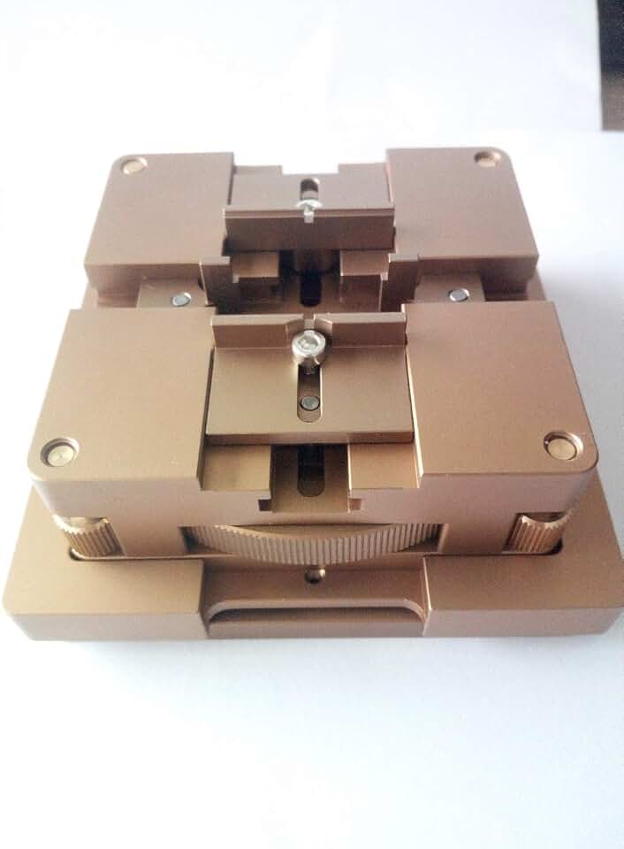 Davitu Electrical Equipments Supplies - BGA Station Rework Holding Tables Automatic Plant Tables BGA Chip Bumping Table for Soldering Ball Reworking with 3pcs Stencil F - (Color: Golden)