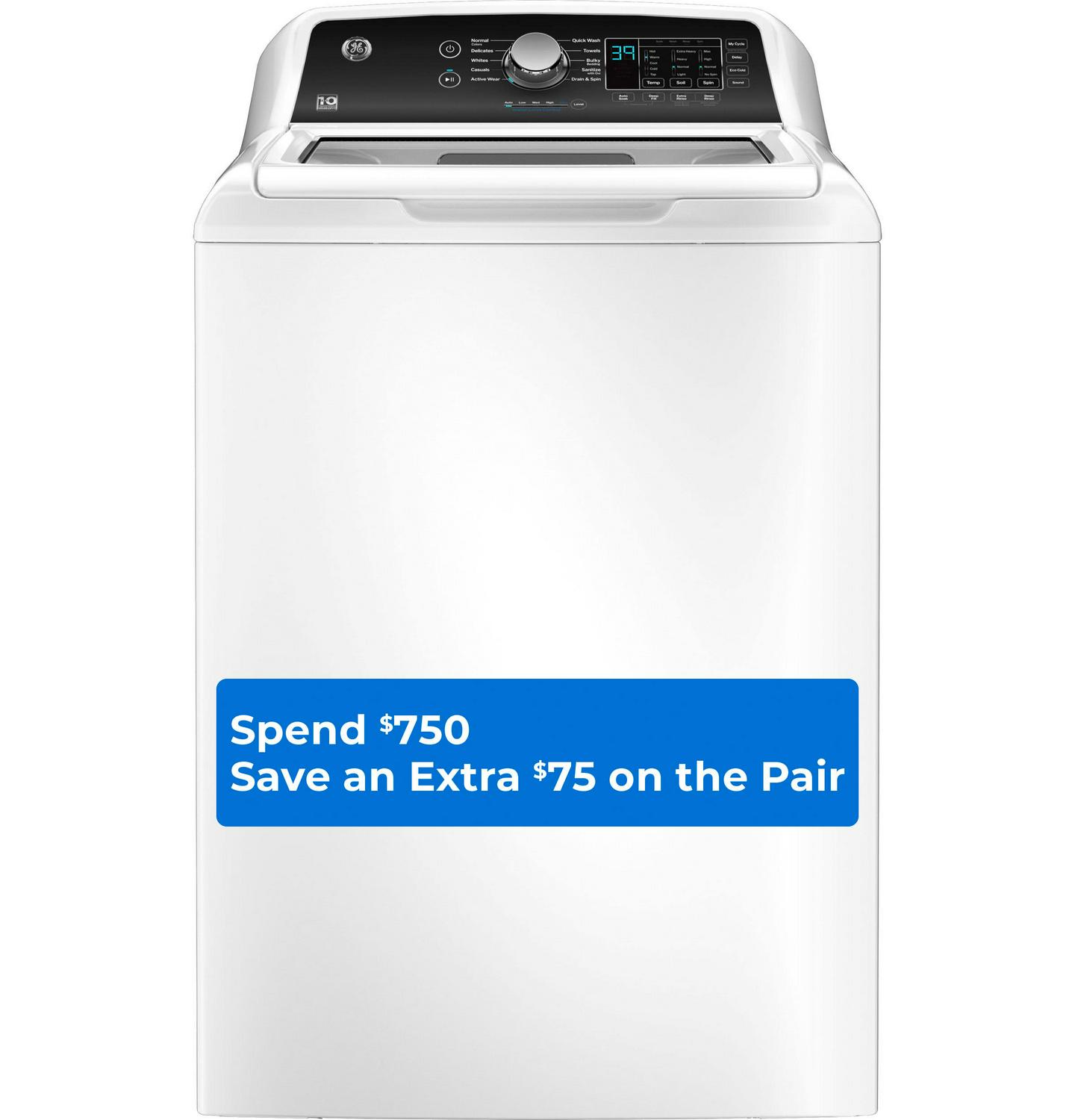 GE 4.5-cu ft High Efficiency Agitator Top-Load Washer (White)