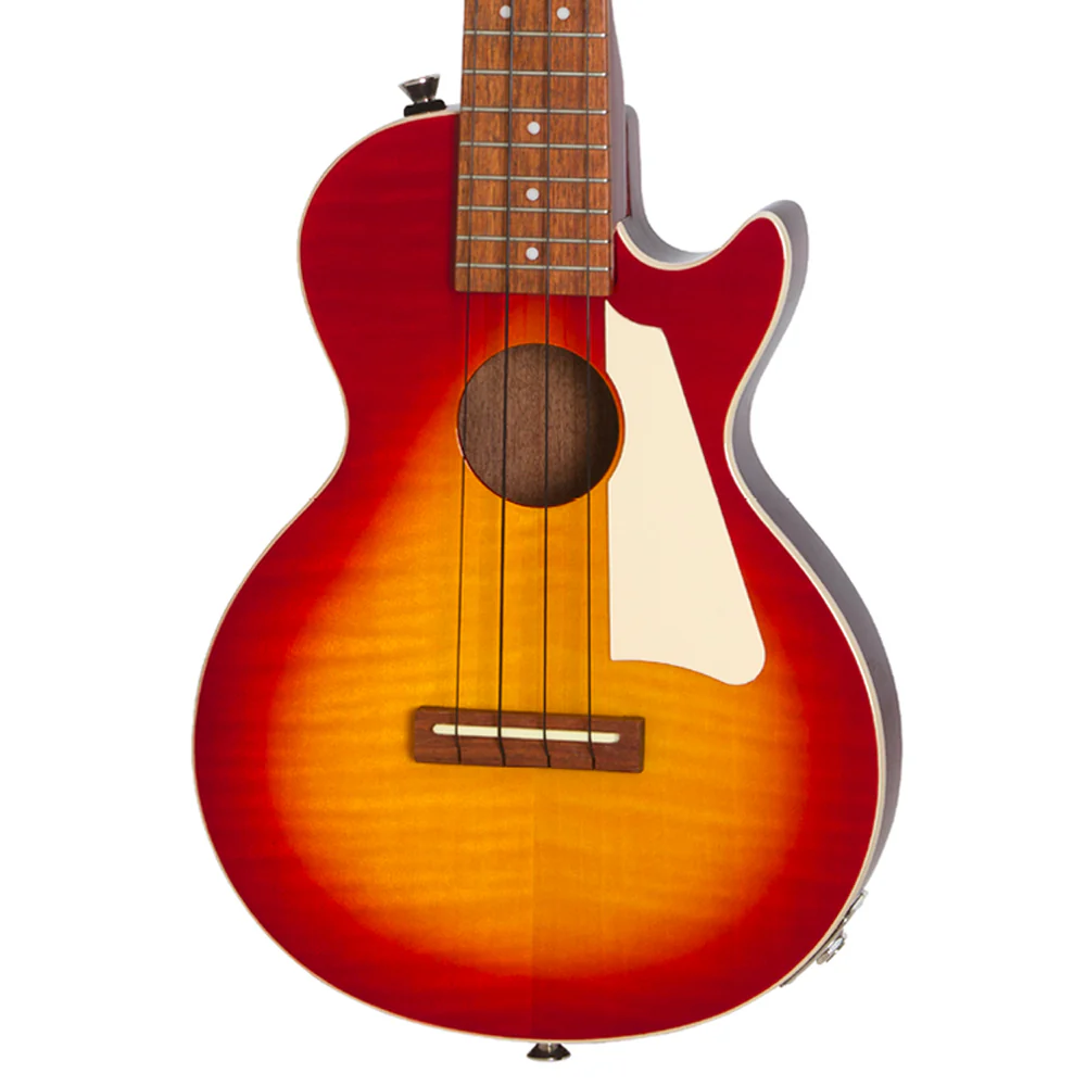 Epiphone Les Paul Acoustic Electric Tenor Ukulele Outfit - Cherry Sunburst Epiphone Les Paul Acoustic Electric Tenor Ukulele Outfit - Cherry Sunburst