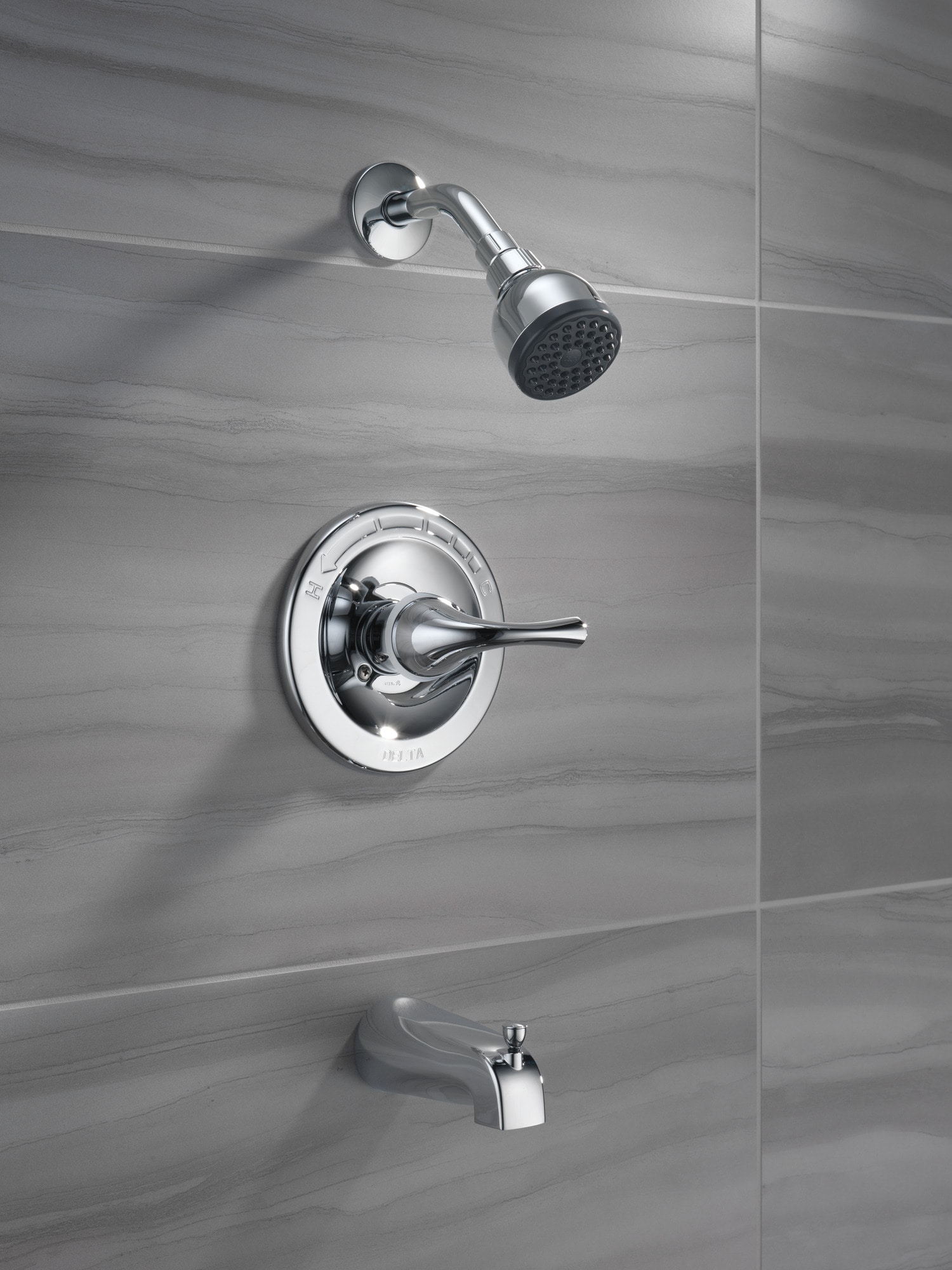 Delta Foundations Chrome 1-handle Single Function Round Bathtub and Shower Faucet Valve Included