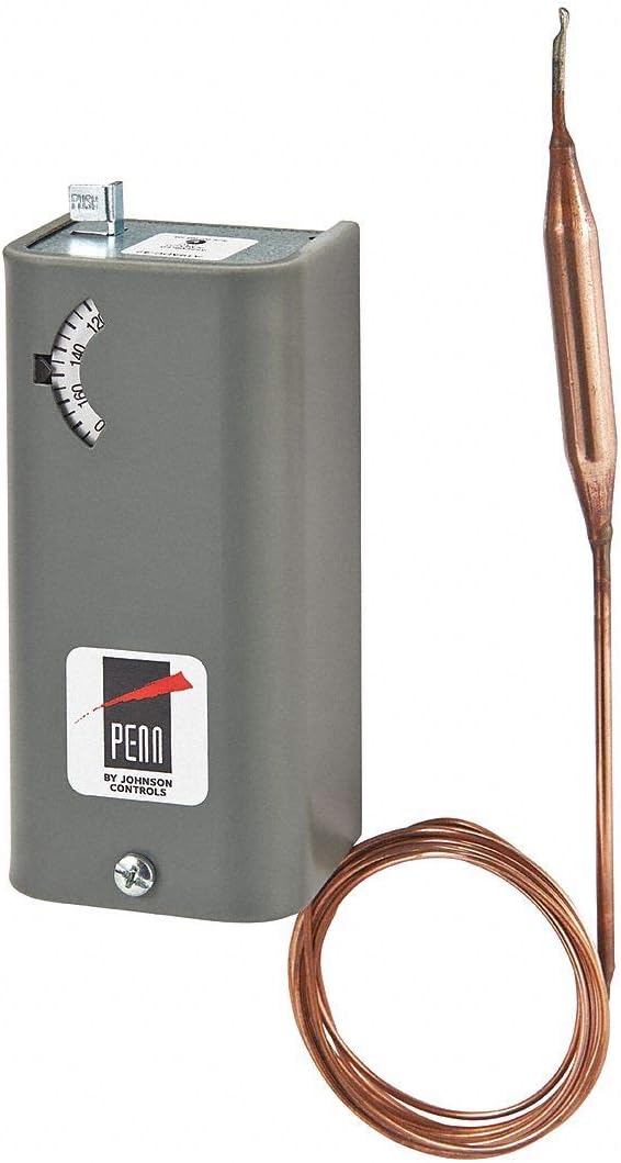 Johnson Controls A19AAF-12C Line Volt Mechanical Thermostat, 24 to 277 VAC, 6 Amp