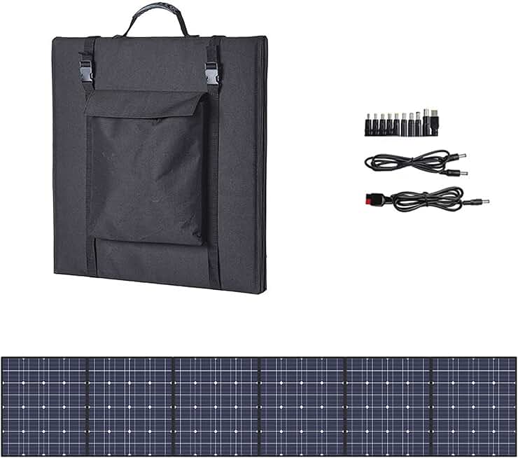100W Foldable Solar Panel, Premium Monocrystalline Solar Charger with Fast Charge Technology for Outdoor Activities