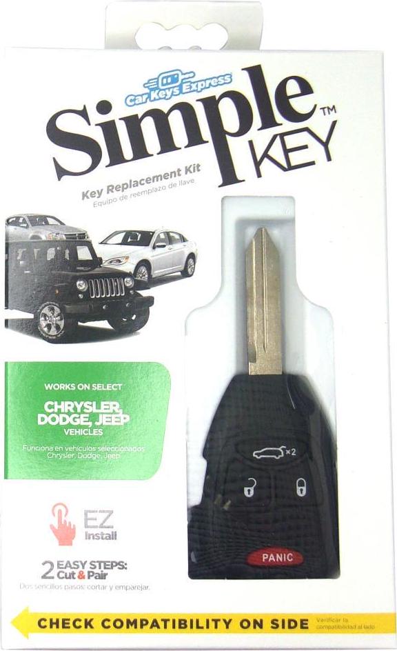 Car Keys Express CDJ Simple Key- 4 Button Remote and Key Combo with Hatch