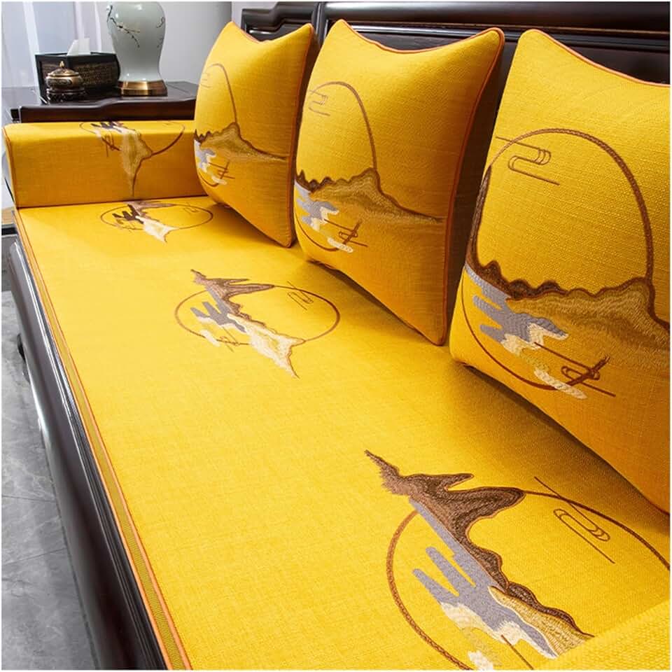 Chinese Sofa Cushion Four Seasons General Sofa Cushion Cover Furniture Bed Five-Piece Set(60 * 170 * 5cm)