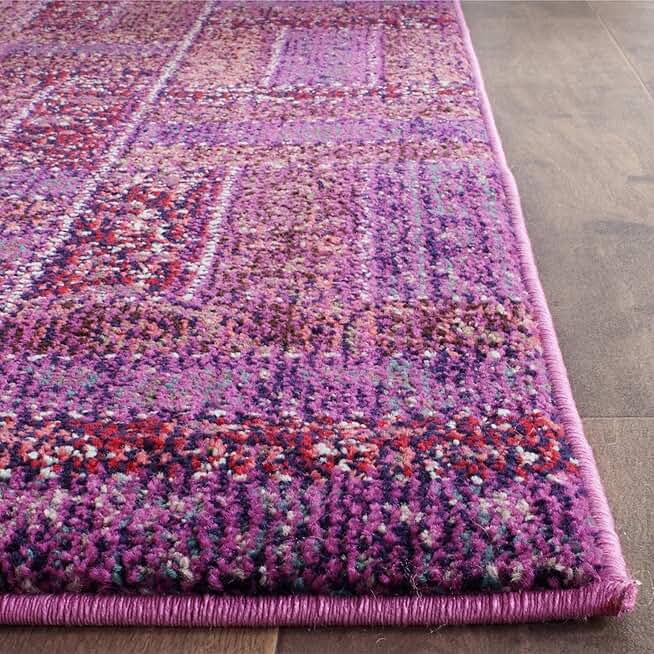 SAFAVIEH Monaco Collection Area Rug - 8' x 11', Purple & Multi, Modern Design, Non-Shedding & Easy Care, Ideal for High Traffic Areas in Living Room, Bedroom (MNC214L)