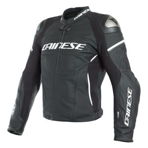 Dainese Racing 3 D-Air Perforated Jacket Matte Black/Matte Black/White / 48 [Blemished - Very Good]