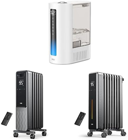 Bundle of Dreo Cool & Warm Mist Humidifier, 6L Tank, Humidifier for Bedroom + Dreo Oil Filled Radiator, Electric Radiant Heaters + Dreo Radiator Heater, 1500W Portable Space Oil Filled Heater