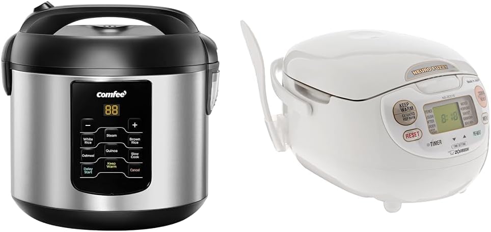 COMFEE' 2QT Multi Cooker & Zojirushi 5.5 Cup Neuro Fuzzy Rice Cooker Bundle
