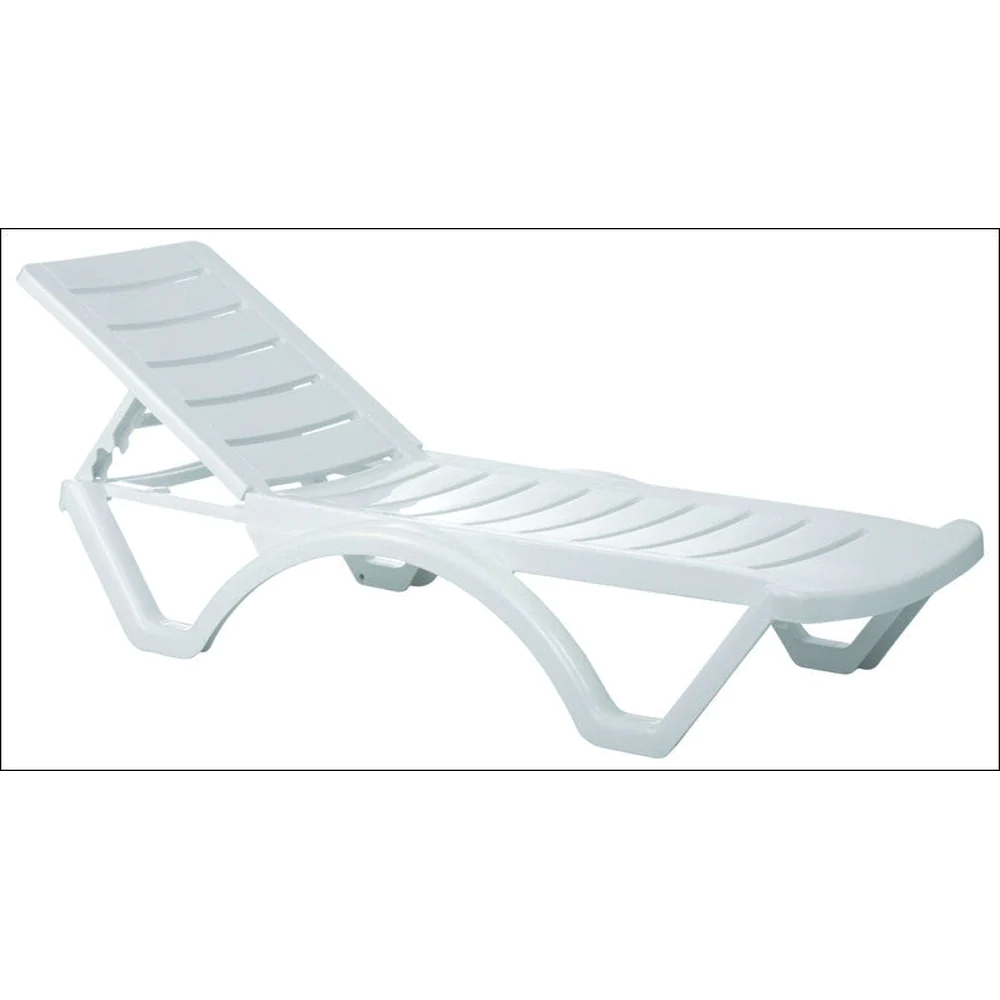 Aqua Pool Chaise Outdoor Lounge White