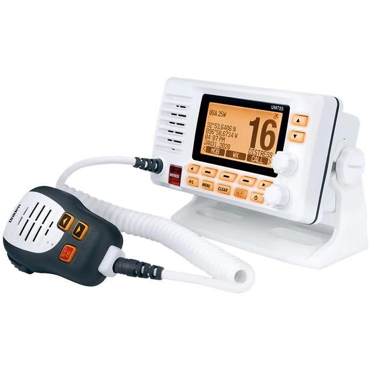 Fixed Mount Marine VHF Radio with GPS, White